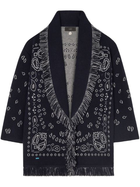 Alanui Bandana jacquard cashmere cardigan Women