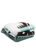 Alanui Icon jacquard knit blanket - White