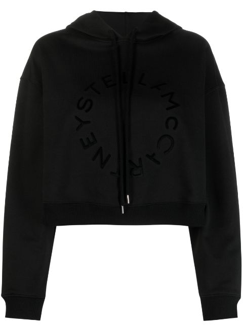 Stella McCartney logo-print cropped cotton sweatshirt Women