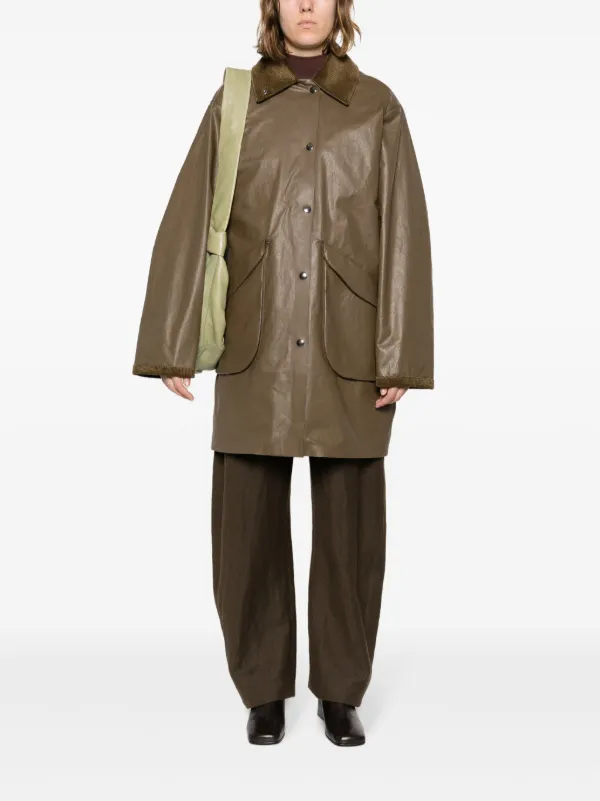 KASSL Editions コーデュロイカラー コート | ブラウン | FARFETCH JP