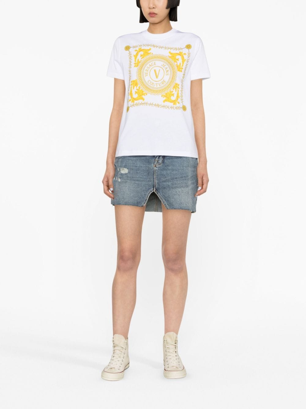 Versace Jeans Couture Logo Couture print T-shirt - Wit