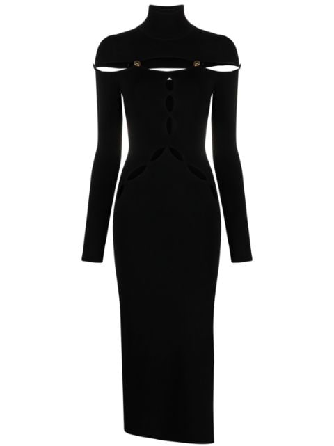 Versace Jeans Couture Medusa-embellished cut-out dress