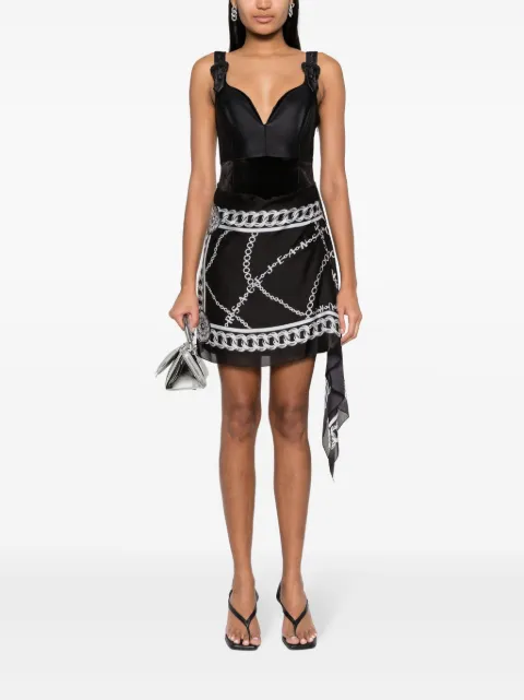 Versace Jeans Couture chain link-print scarf-detail minidress 75HAO903NS311 - 1