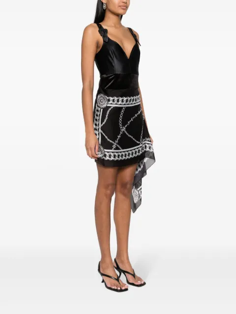 Versace Jeans Couture chain link-print scarf-detail minidress 75HAO903NS311 - 2