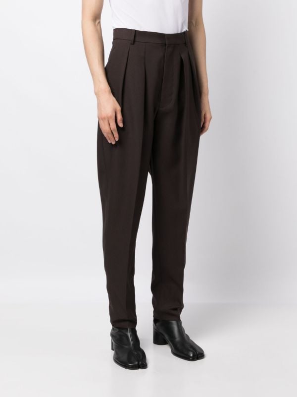 Random Identities Tapered box-pleated Trousers - Farfetch