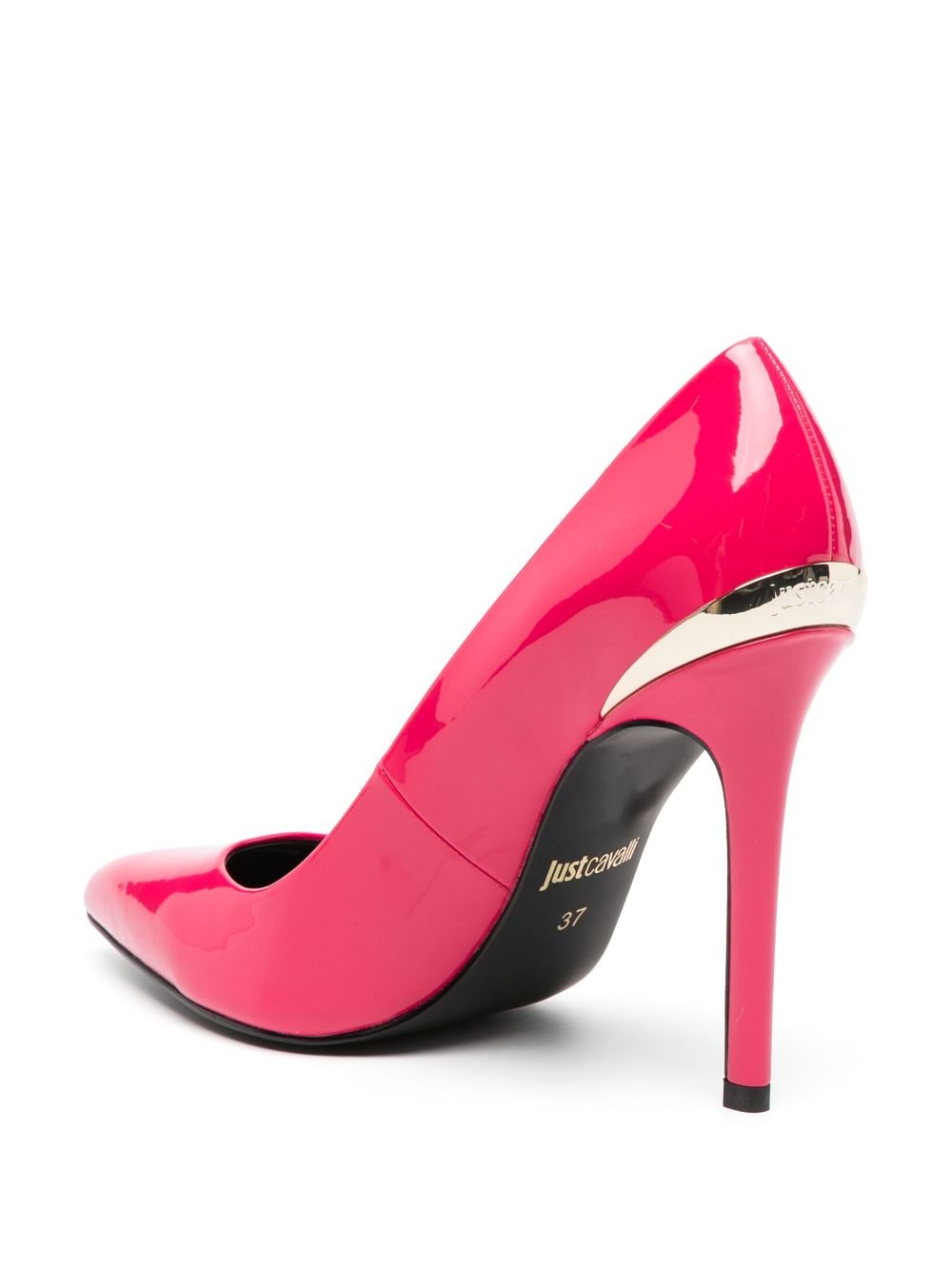 Shop Just Cavalli Patent 100mm Pointed-toe Pumps In Pink