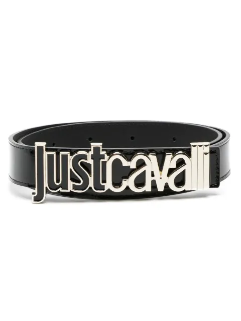 Just Cavalli logo-lettering leather belt