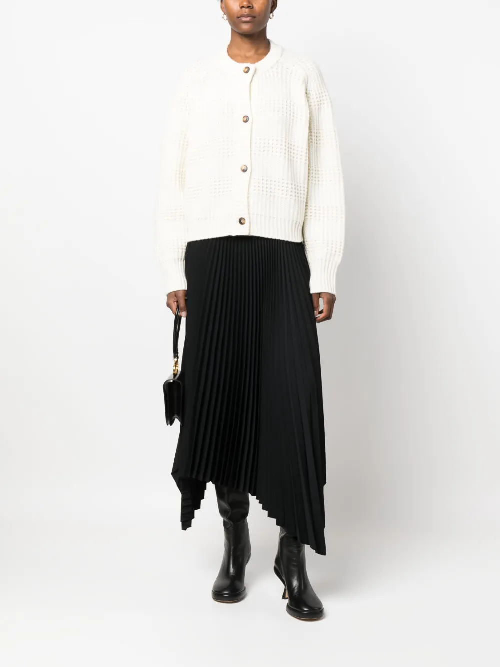 Loulou Studio Kasjmier vest - Wit