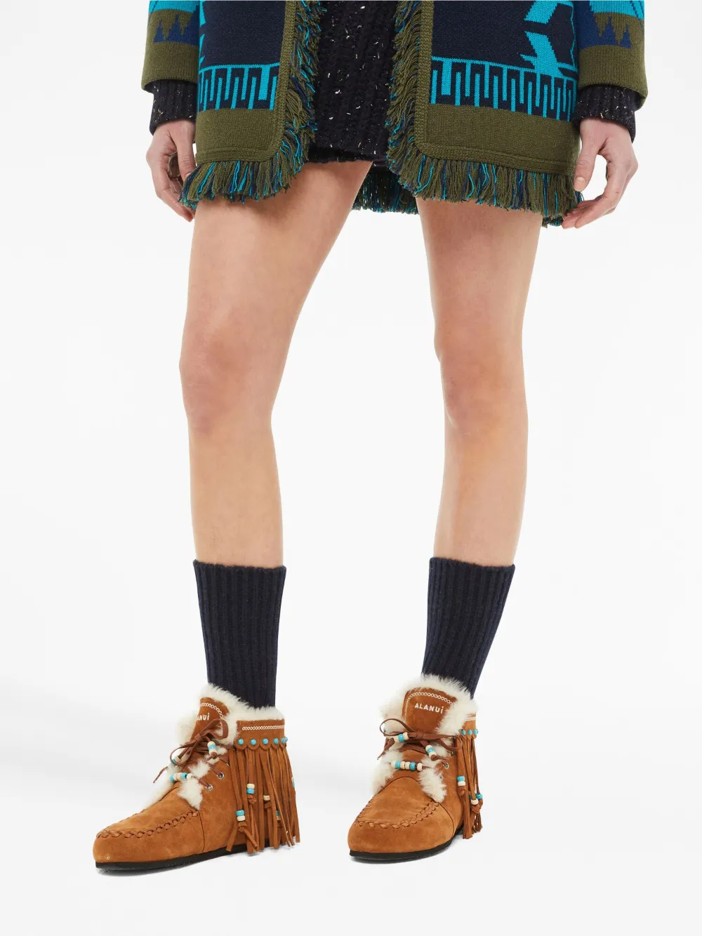 Alanui The Journey Fringed Suede Boots Farfetch