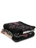 Alanui Icon jacquard knit blanket - Black