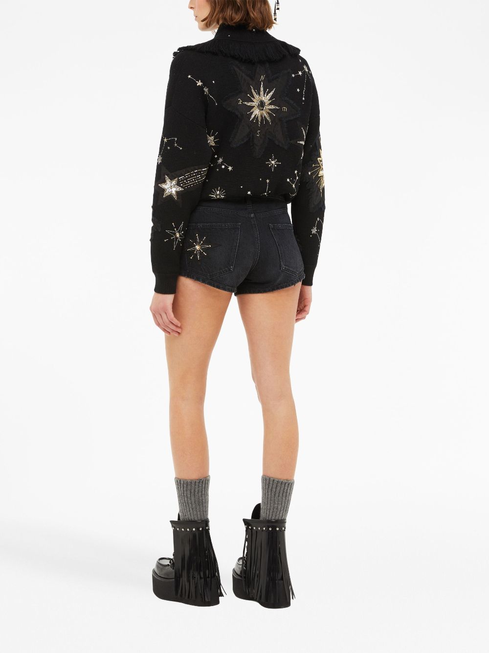 Alanui The Wandering Star denim shorts Women