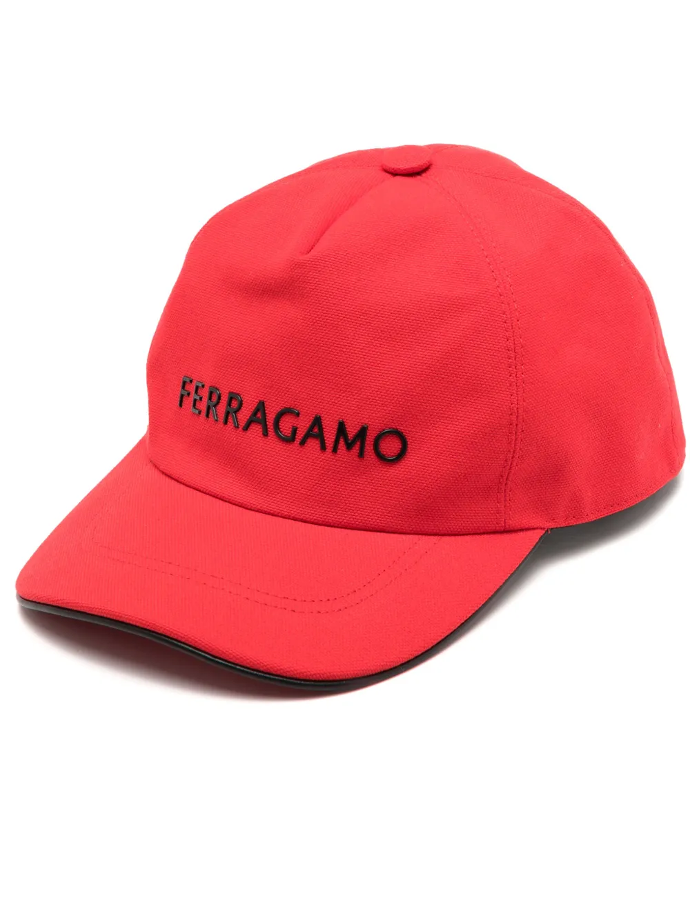 Ferragamo Boné de canvas com logo emborrachado | Vermelho | Image 1