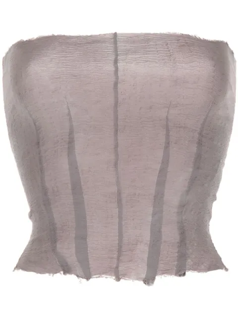 Marc Le Bihan bandeau semi-sheer top