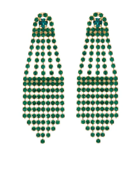 Oscar de la Renta Fan crystal-embellished earrings