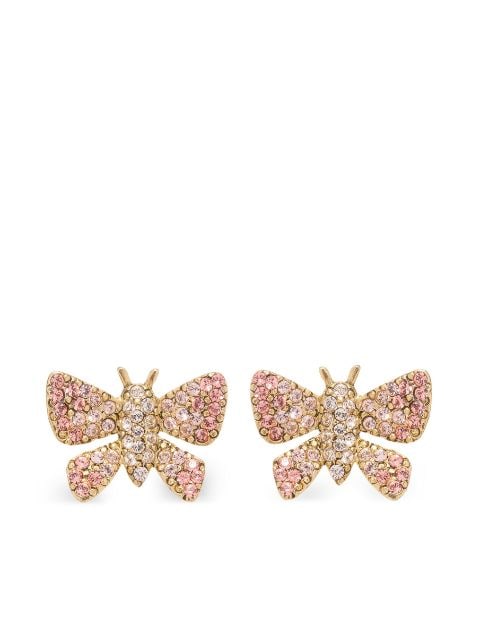 Oscar de la Renta - Butterfly crystal-embellished earrings