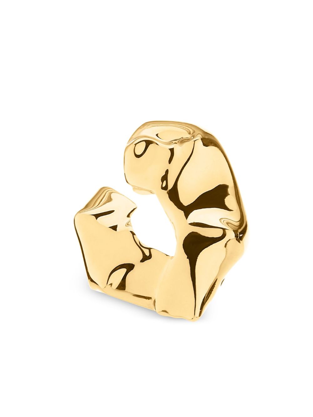 Shop Oscar De La Renta Box Hoop Earrings In Gold