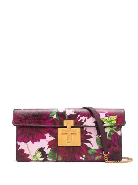 Oscar de la Renta Dahlia-print Alibi clutch