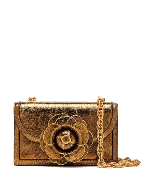 Oscar de la Renta Crinkle Metallic Tro bag
