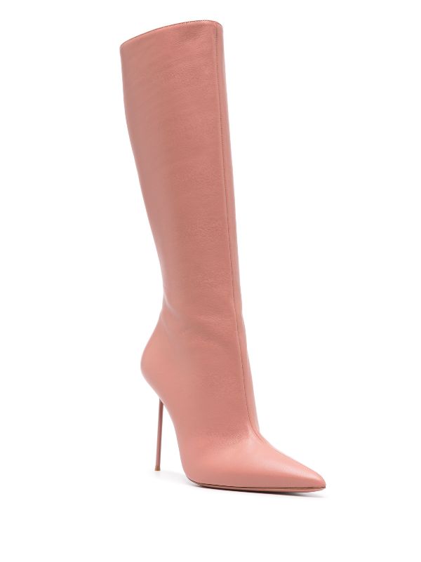 Pink 2024 stiletto boots