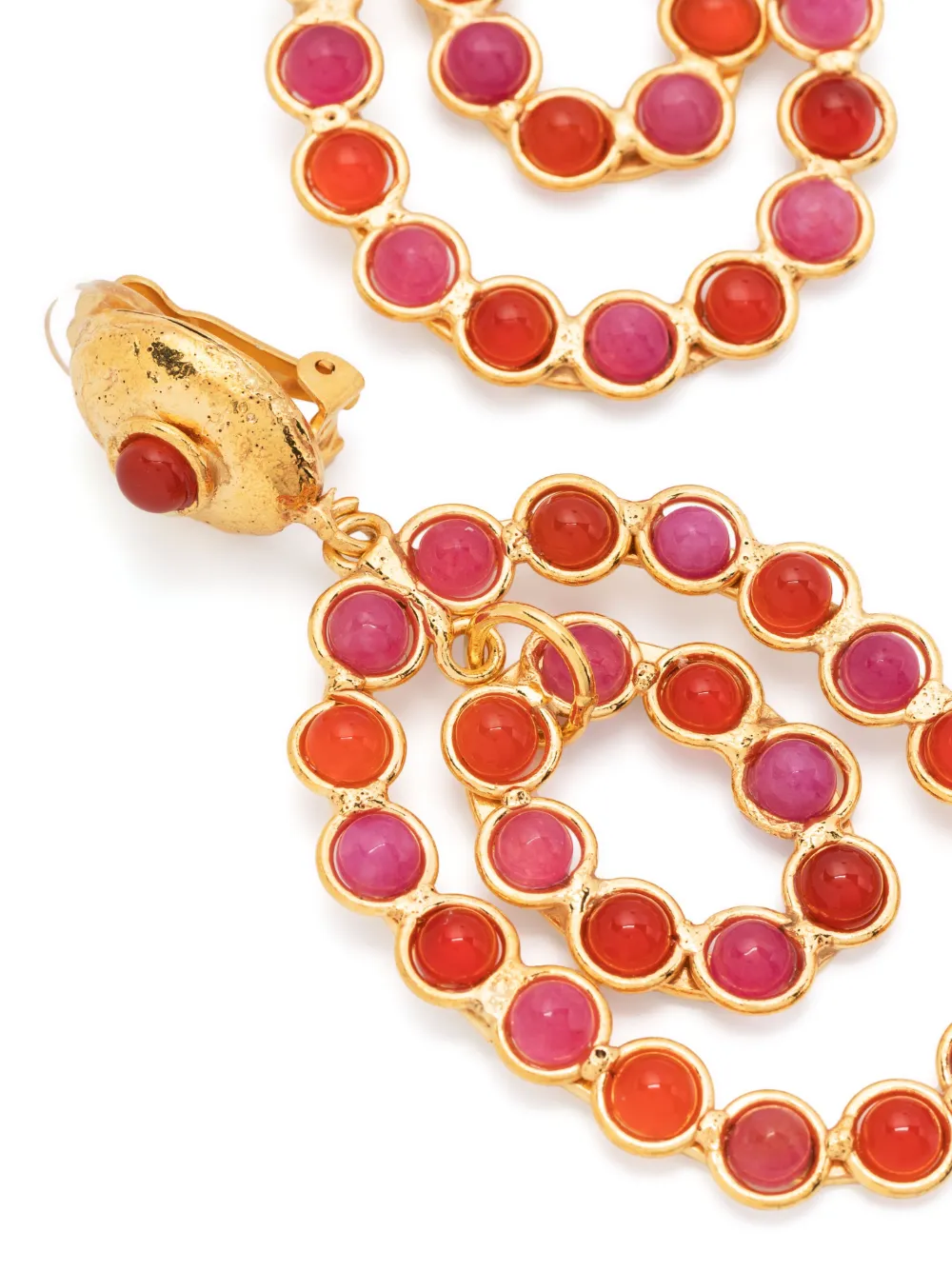 Sylvia Toledano Gina Stone-embellished Earrings In Pink