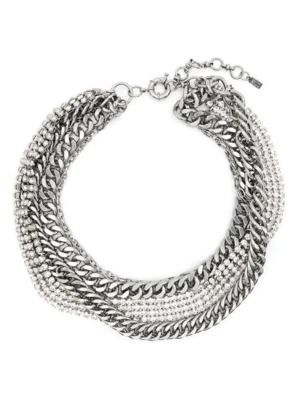 Kenneth Jay Lane rhinestone embellished Layered Necklace Farfetch