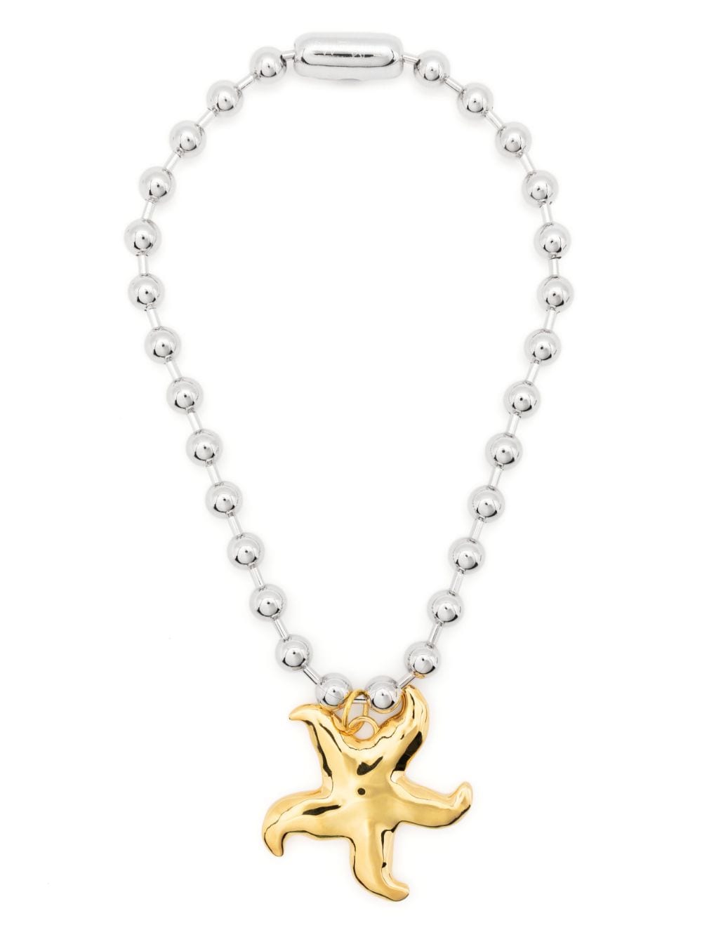 JULIETTA Formentera beaded starfish necklace - Silver