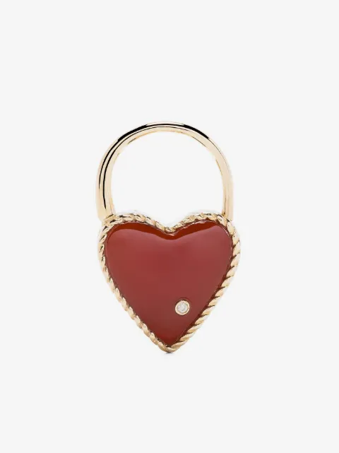 Yvonne Léon Creole Cadenas Coeur diamond earring