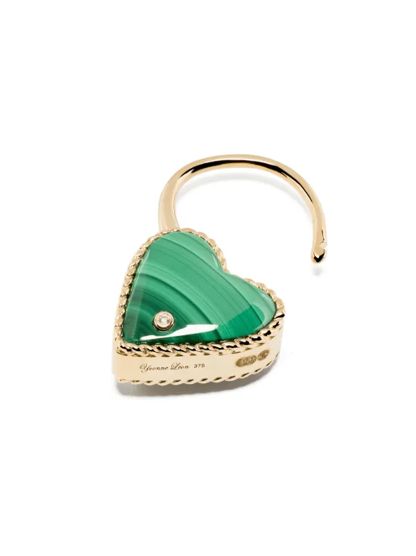 【関税込み】Yvonne Leon ゴールド Creole Cadenas Coeur ピアス Yvonne Léon Creole Cadenas Coeur ダイヤモンド ピアス