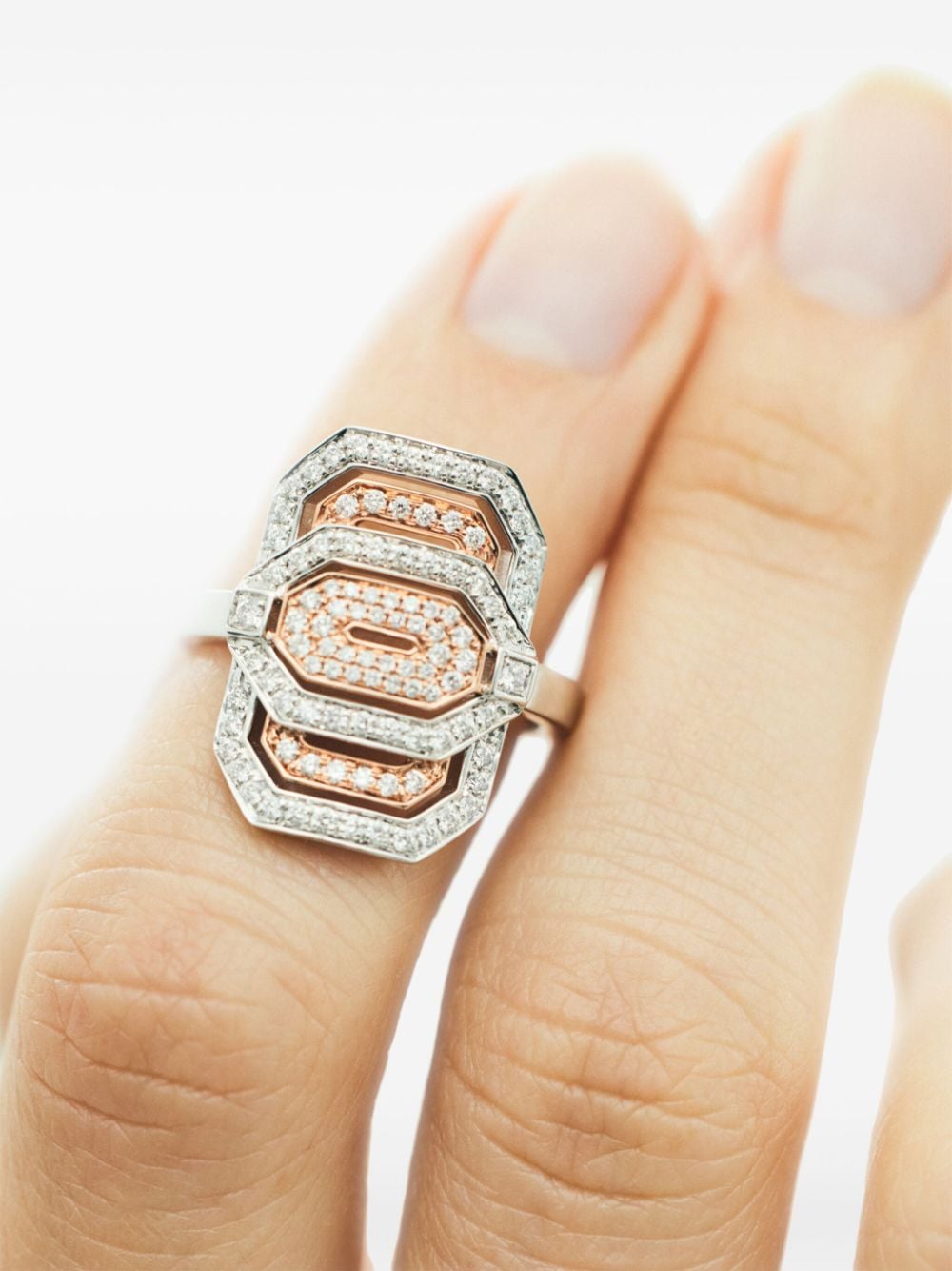 STATEMENT PARIS 18kt rose gold My Way diamond ring - Zilver