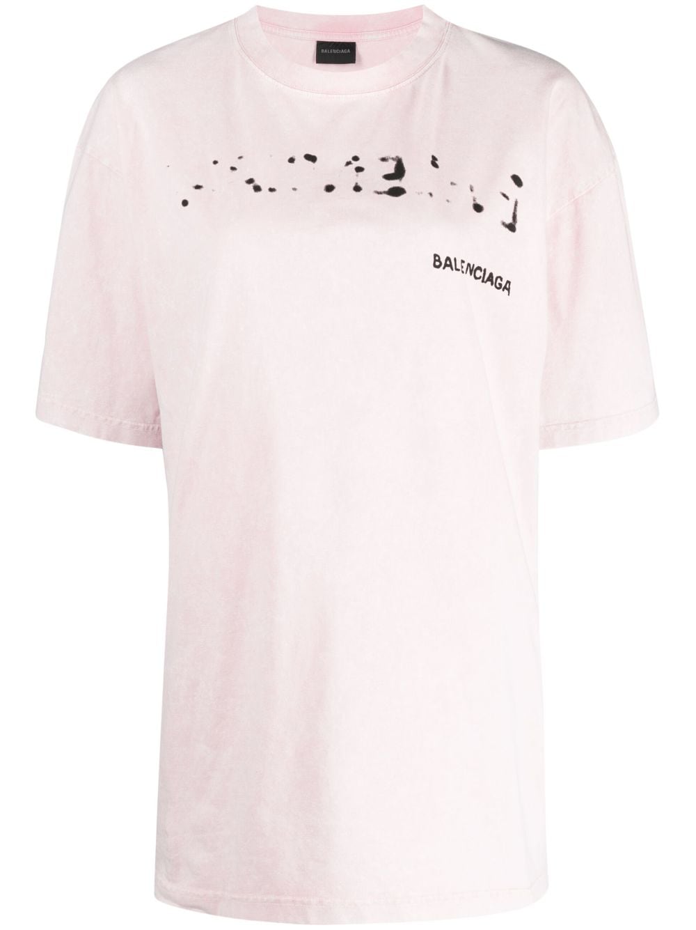 Balenciaga Oversized Logo-print T-shirt In Pink