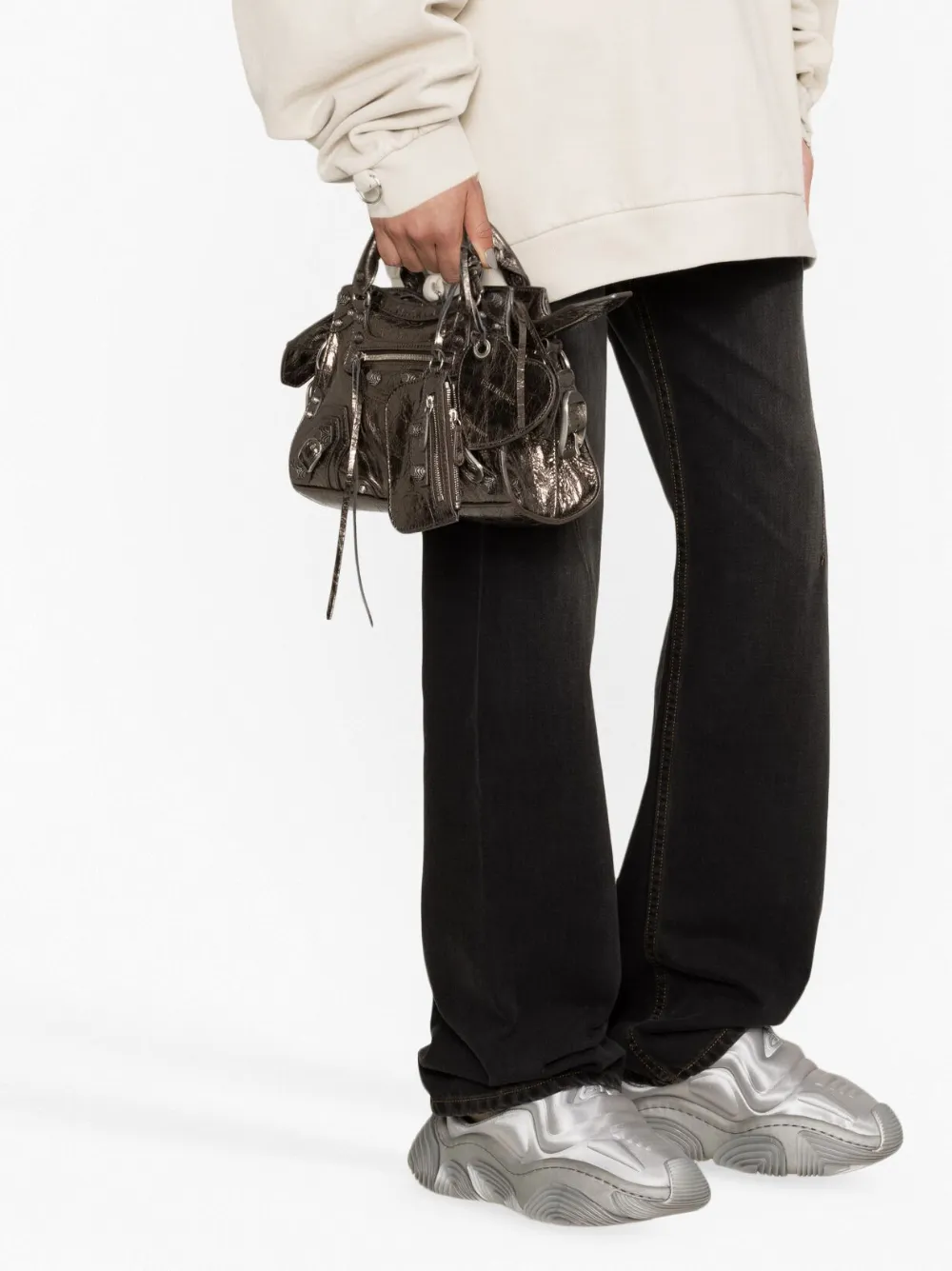 Balenciaga XS Neo Cagole Metallic Tote Bag - Farfetch