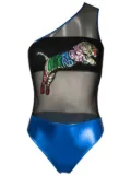 Brigitte Carnaval/Festival sequin-embellished one-shoulder swimsuit - Black