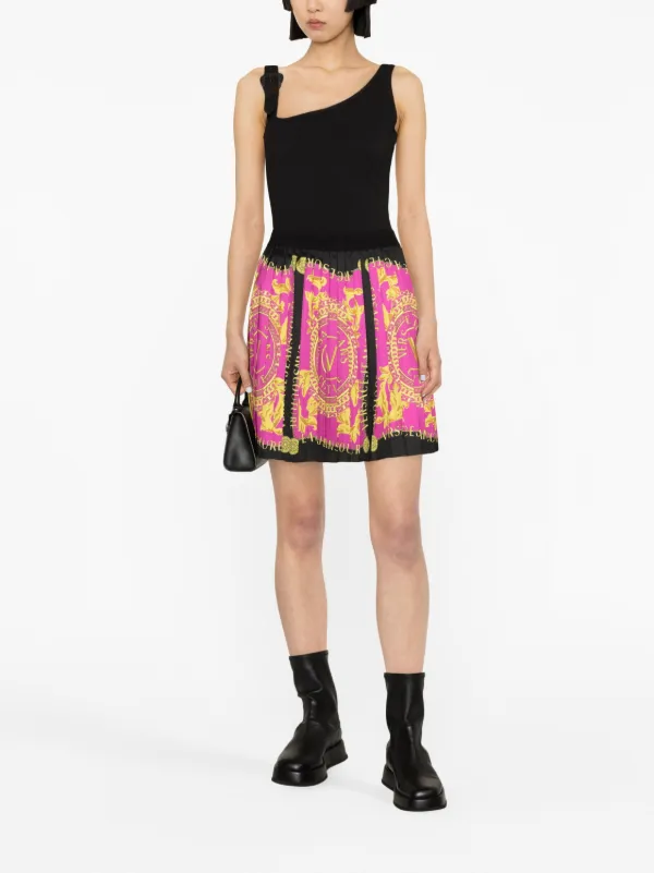 【関税込み】Versace ピンク Contrasto ミニスカート 20226054_50345161_1000.jpg