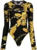 Versace Jeans Couture baroque-print bodysuit - Black