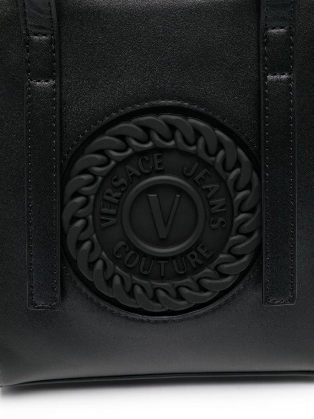 Versace Jeans Couture Shopper met logo-reliëf Zwart
