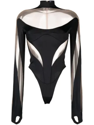 Mugler Illusion ボディスーツ | ブラック | FARFETCH JP