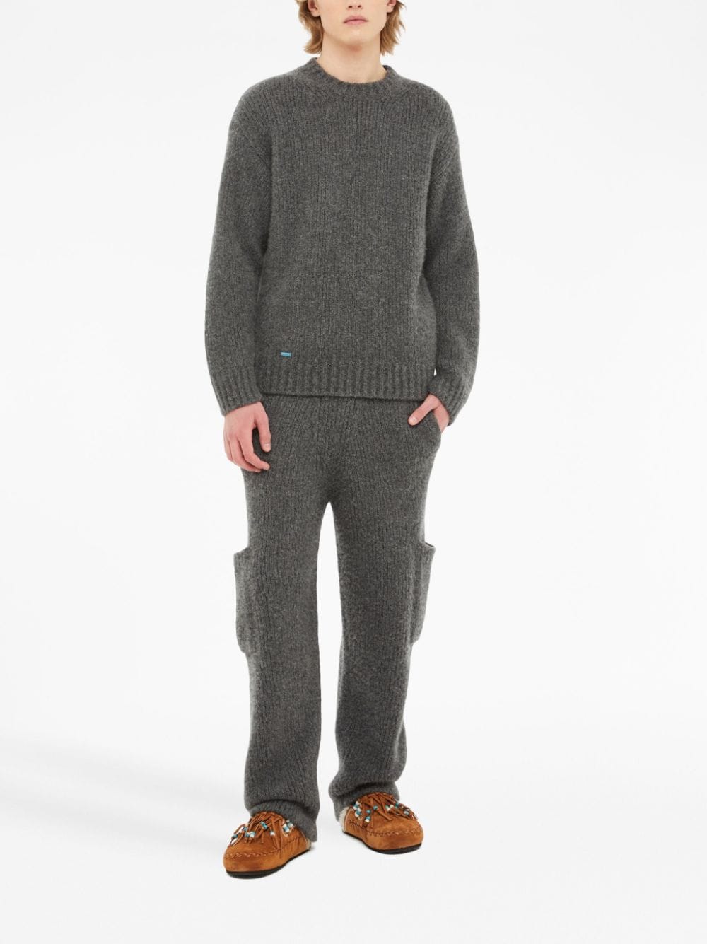 Shop Alanui A Finest Knitted Jumper In Grey