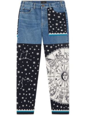 Alanui Astrology Wheel Patchwork Jeans - Farfetch