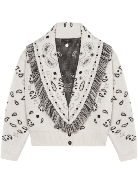 Alanui Bandana Jacquard cropped cardigan Women