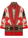Alanui Icon jacquard cashmere cardigan - Red