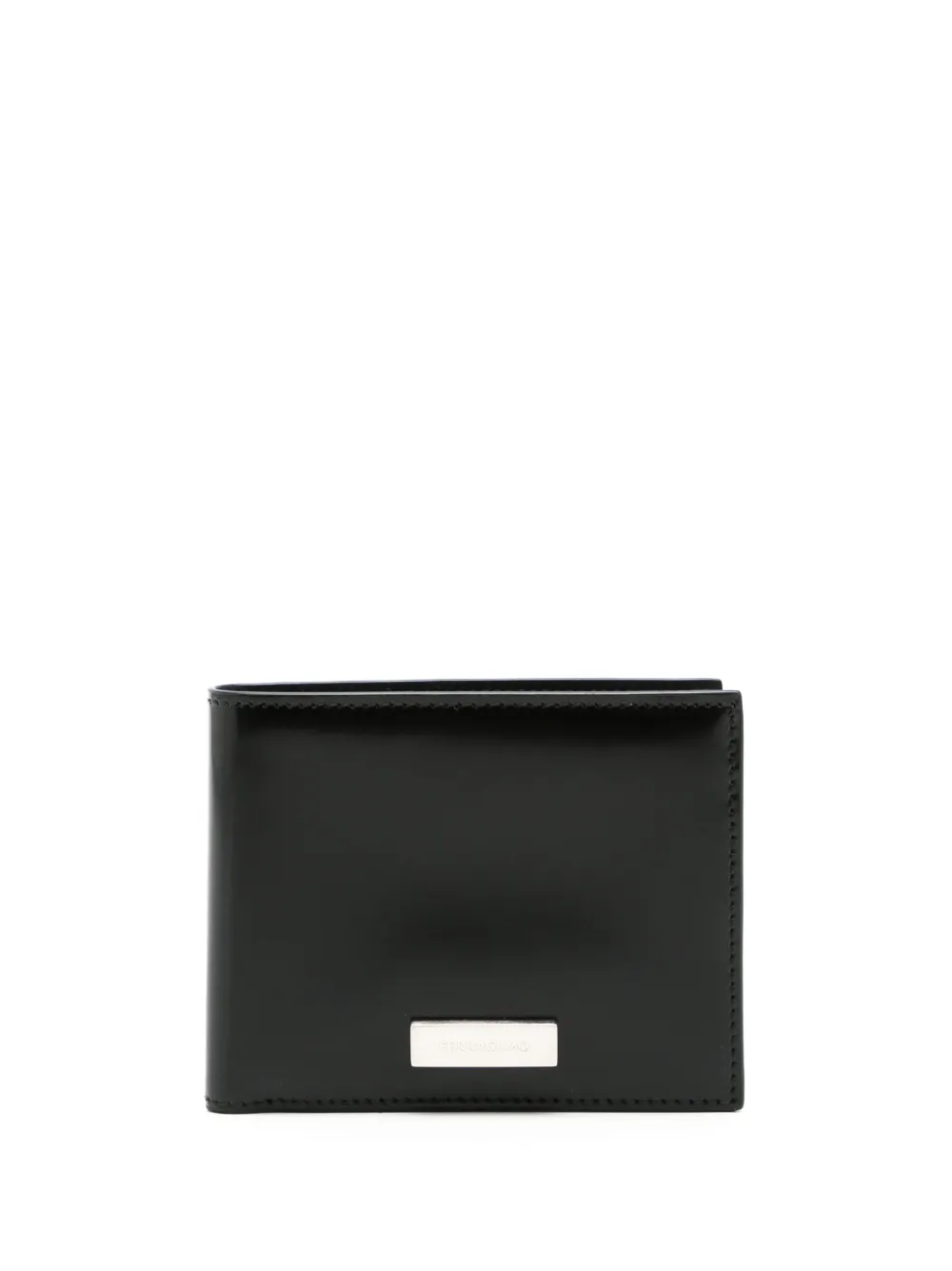 Ferragamo cartera plegable con placa del logo | negro | Image 1