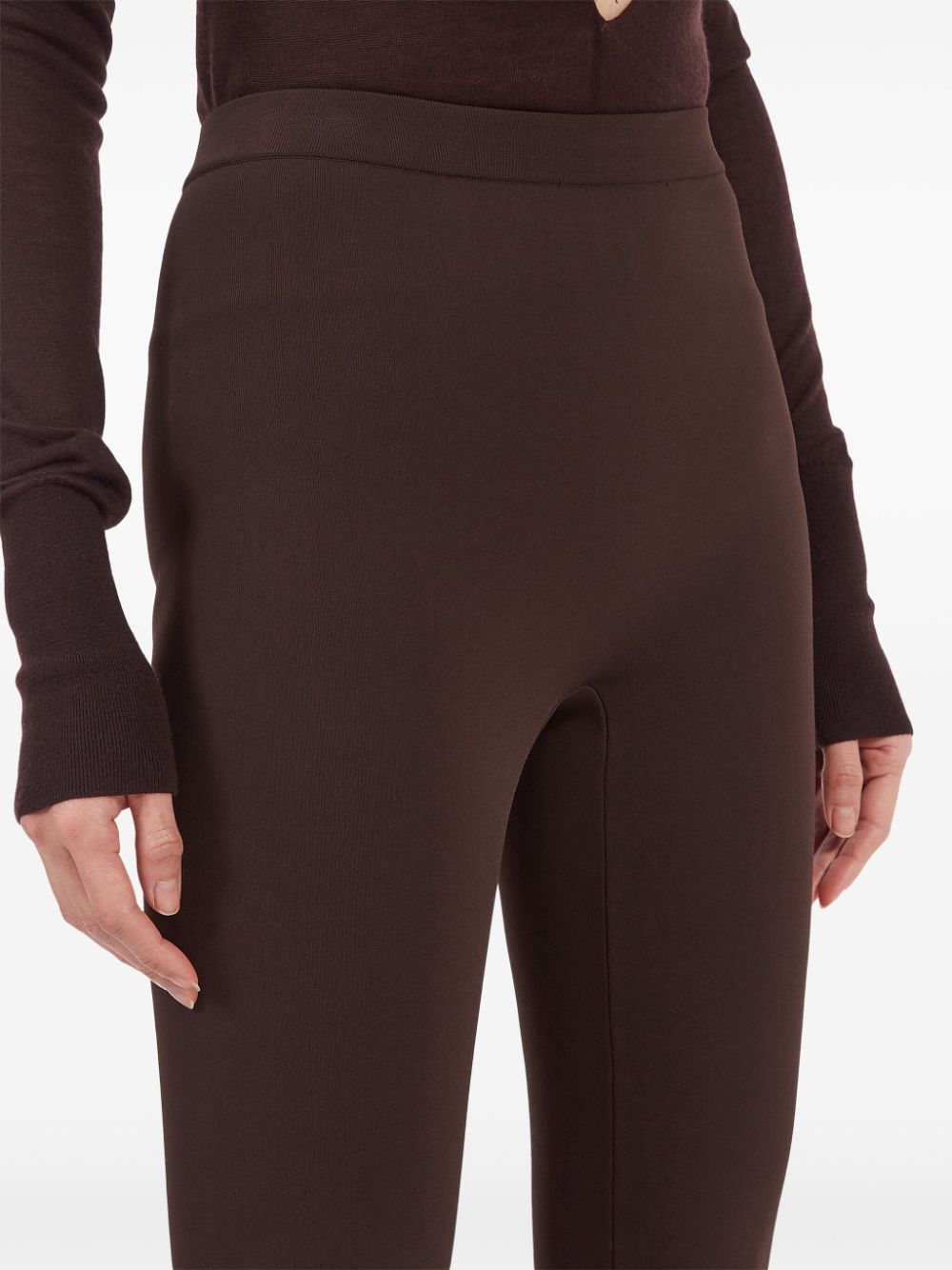 Shop Ferragamo Legging Stretch Viscose In Brown