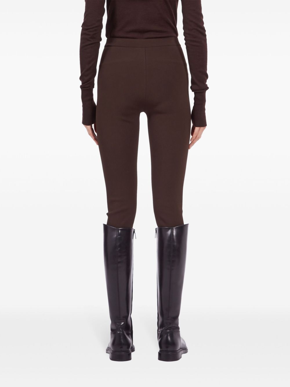 Shop Ferragamo Legging Stretch Viscose In Brown