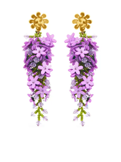 Oscar de la Renta Cascading Flower earrings