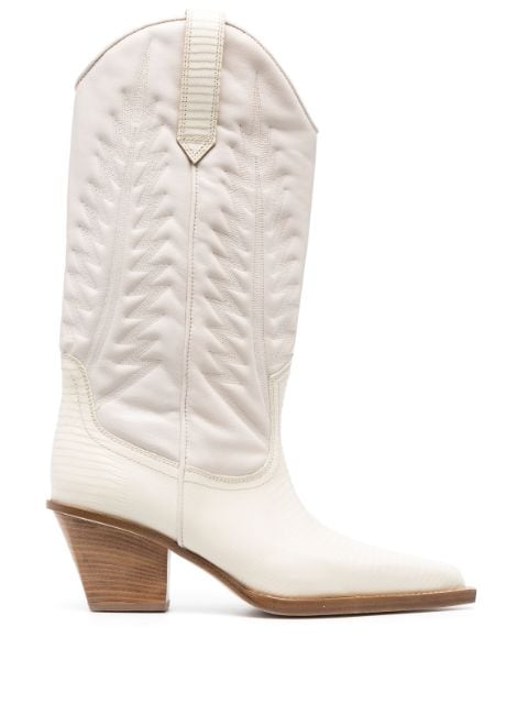 Paris Texas embroidered-design pointed-toe boots