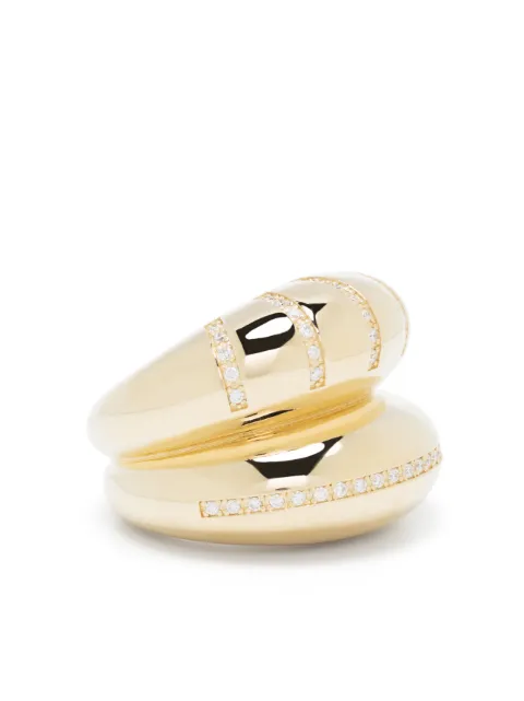 Lauren Rubinski 14kt yellow gold Dome diamond ring