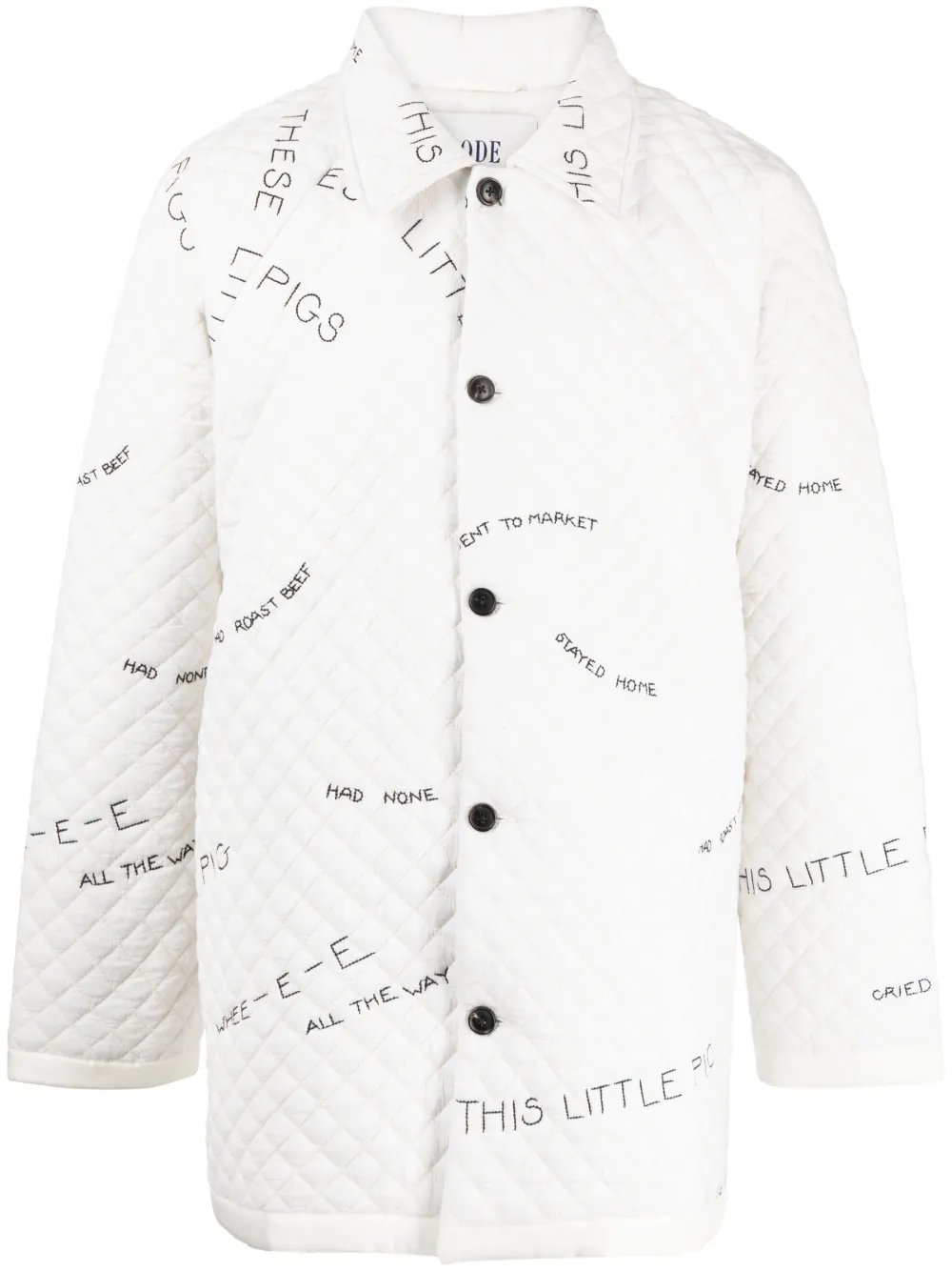 BODE Embroidered Quilted Shirt Jacket Farfetch