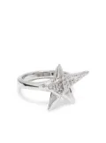 Ferragamo logo-engraved star-stud ring - Silver