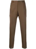 Tagliatore pleated virgin-wool trousers - Brown