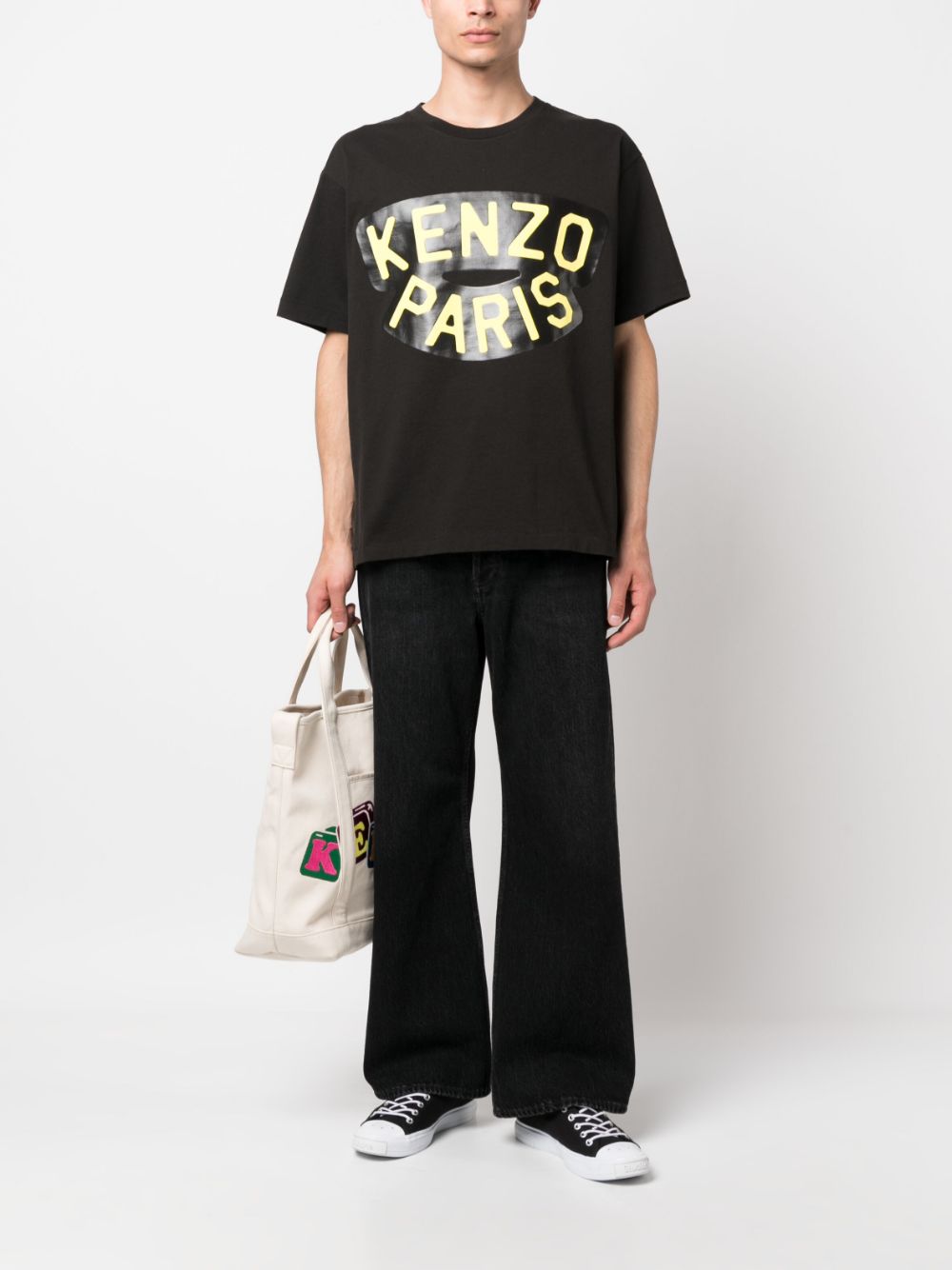 Kenzo logo-print cotton T-shirt - Zwart